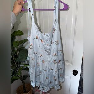 Wild Fable Light Blue Floral Romper